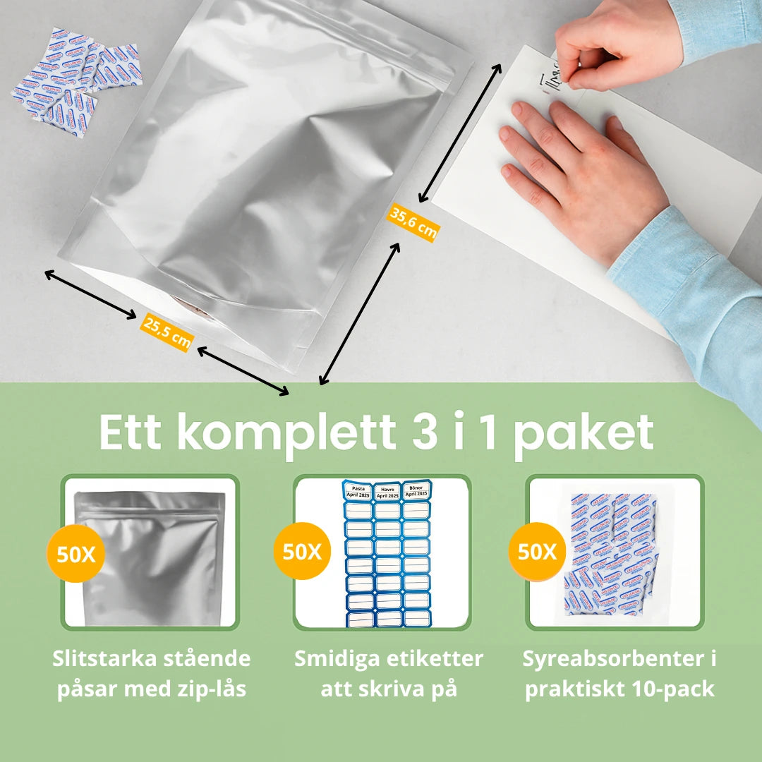 Mylarpåseset 1 Liter
