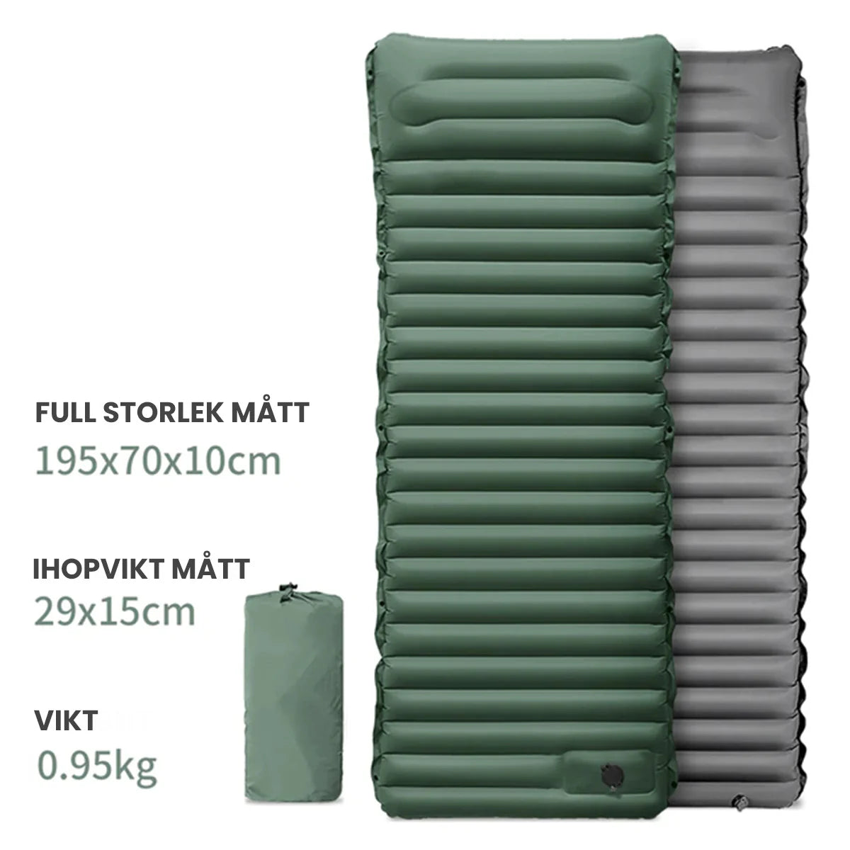 Prepphjälpen Luftmadrass - Inbyggd pump