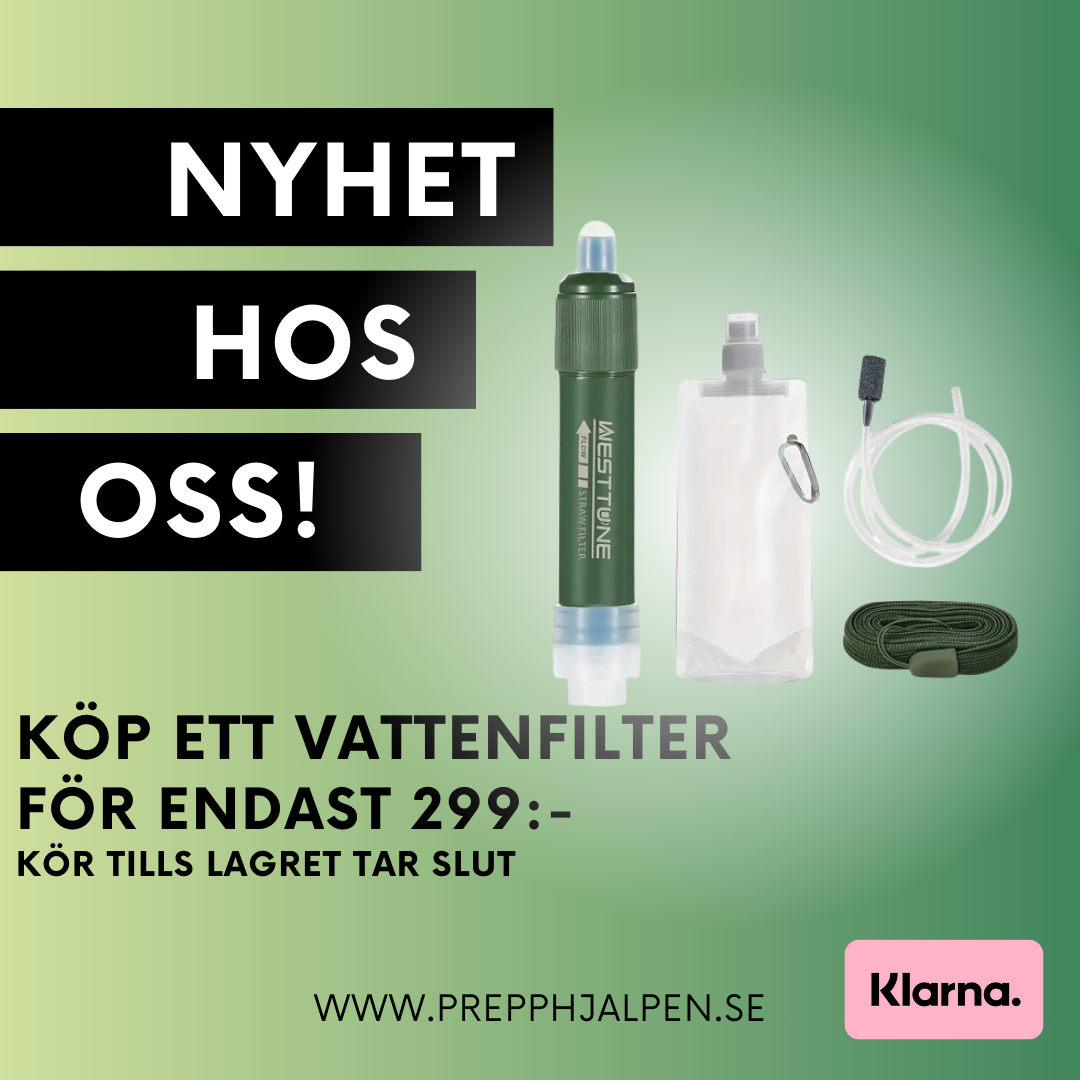 Vattenfilter med aktivt kol – PREPPHJÄLPEN